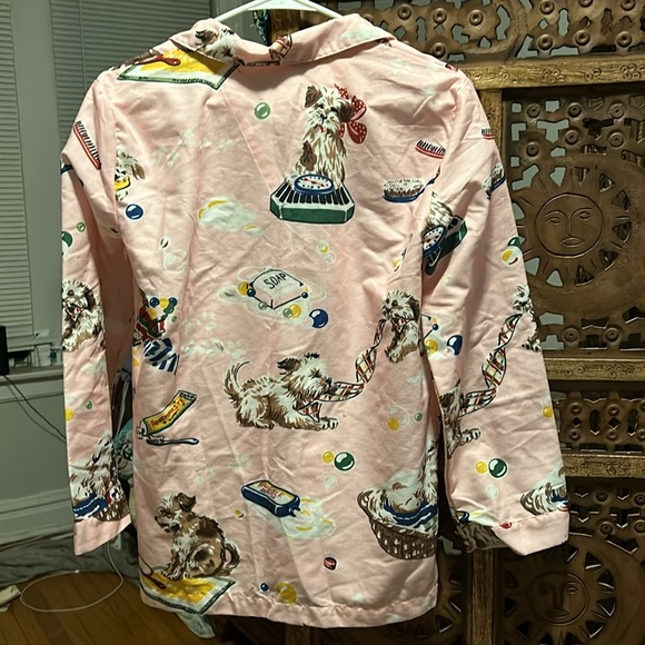 Nick and Nora pink puppy pajama top like new XL size 16 - Picture 3 of 3